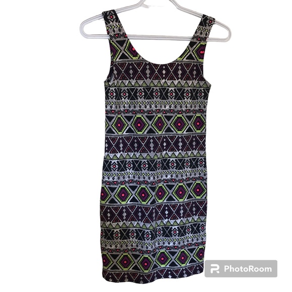 ✨FREE w/ $25 Purchase✨ Divided Cotton Bodycon Mini Dress Neon - Picture 1 of 8